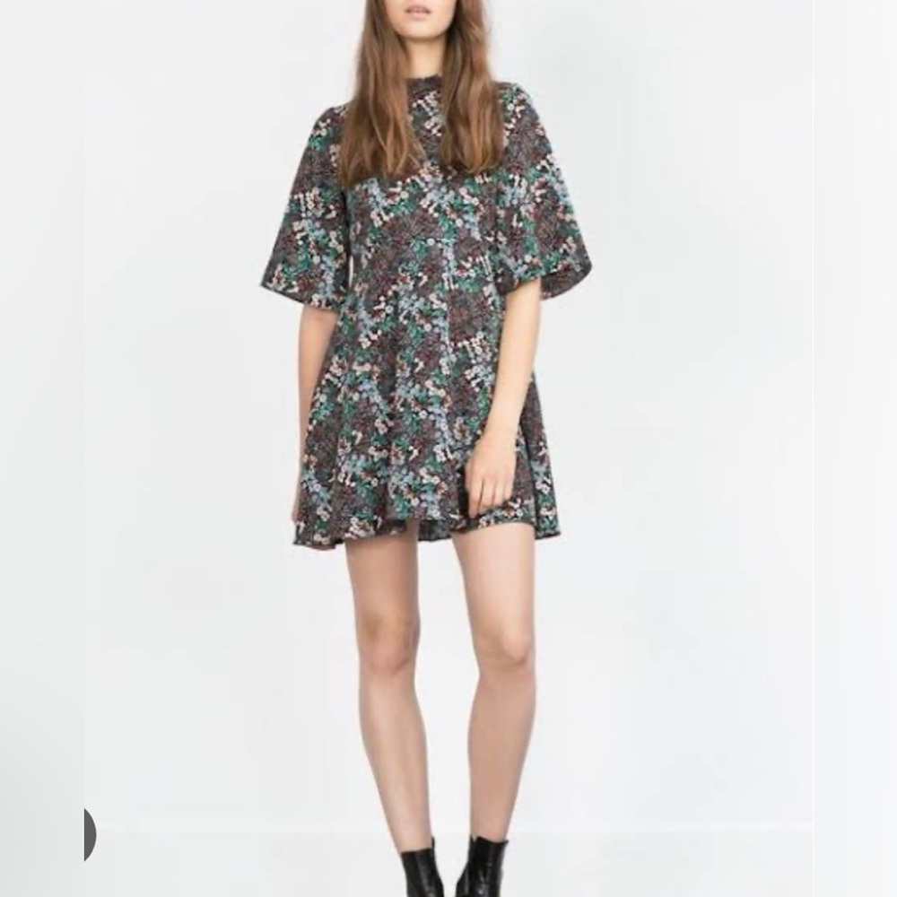 Floral Print Zara Dress Ditsy Mini Short Sleeve‎ fairy